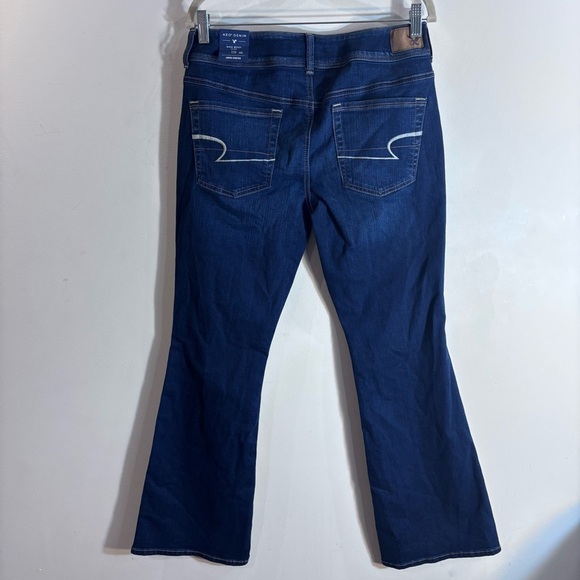 AMERICAN EAGLE OUTFITTERS Sz 10S Kick Boot Jeans Mid Rise Mid Wash NEW W/ TAGS - Picture 10 of 13